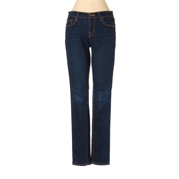 J Brand Boho The Skinny Blue Jeans in Ink Cut 4320 w/ Whiskering Size 26 - Picture 2 of 15